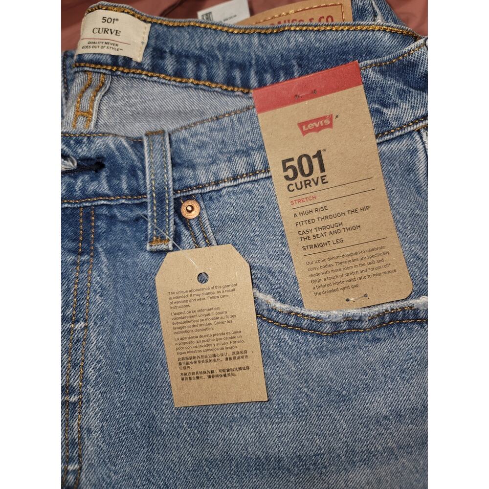 Levi's 501 Curve Straight Leg Jeans - Classic Blue